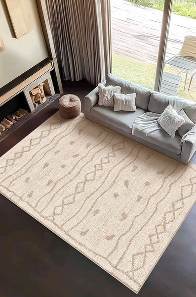 Contemporary Area Rugs for Dining Room, Modern Rugs for Living Room, Bohemian Modern Rug Ideas for Living Room-LargePaintingArt.com