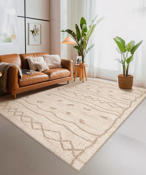 Contemporary Area Rugs for Dining Room, Modern Rugs for Living Room, Bohemian Modern Rug Ideas for Living Room-LargePaintingArt.com