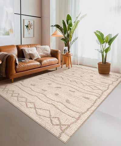 Contemporary Area Rugs for Dining Room, Modern Rugs for Living Room, Bohemian Modern Rug Ideas for Living Room-LargePaintingArt.com