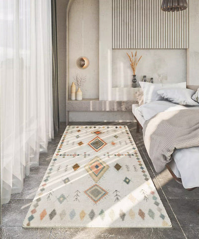 Runner Rugs for Hallway, Contemporary Modern Rugs Next to Bed, Bathroom Runner Rugs, Kitchen Runner Rugs, Geometric Modern Rugs for Dining Room-LargePaintingArt.com