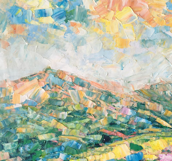 Mountain Landscape Painting, Large Wall Art Paintings, Custom Canvas Painting for Bedroom, Landscape Wall Art Paintings, Original Oil Painting-LargePaintingArt.com