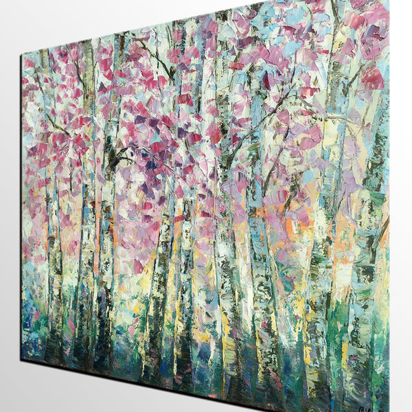 Landscape Oil Paintings, Autumn Tree Painting, Oil Painting on Canvas, Custom Original Painting for Sale-LargePaintingArt.com