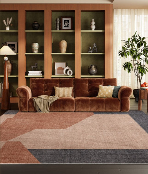 Mid Century Contemporary Modern Rugs, Abstract Modern Rugs for Living Room, Contemporary Geometric Carpets, Oversized Modern Rugs under Dining Room Table