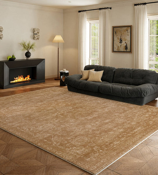 Modern Rugs for Living Room, Dining Room Floor Carpets, Mid Century Geometric Modern Rugs, Contemporary Modern Rugs for Bedroom-LargePaintingArt.com