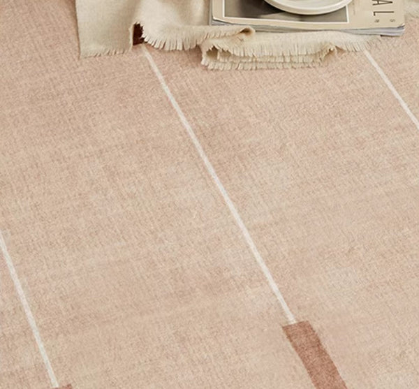 Geometric Round Rugs for Dining Room, Contemporary Modern Rugs, Mid Century Modern Rugs under Chairs, Bedroom Circular Modern Rugs-LargePaintingArt.com