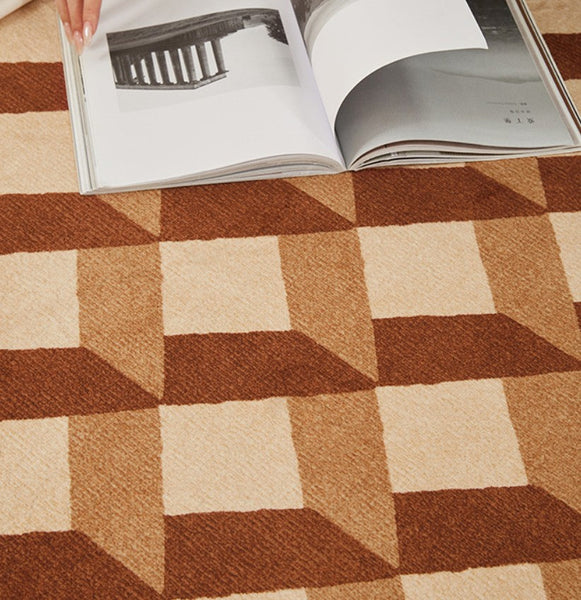 Modern Rugs under Chairs, Bedroom Modern Round Rugs, Dining Room Contemporary Round Rugs, Circular Modern Rug Ideas for Living Room-LargePaintingArt.com