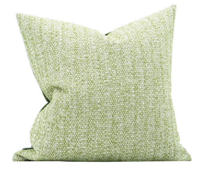 Green White Modern Sofa Pillows, Large Square Modern Throw Pillows for Couch, Simple Throw Pillow for Interior Design, Large Decorative Throw Pillows-LargePaintingArt.com