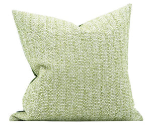 Green White Modern Sofa Pillows, Large Square Modern Throw Pillows for Couch, Simple Throw Pillow for Interior Design, Large Decorative Throw Pillows-LargePaintingArt.com