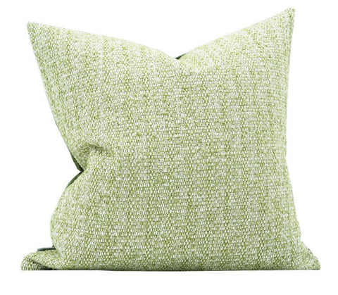 Green White Modern Sofa Pillows, Large Square Modern Throw Pillows for Couch, Simple Throw Pillow for Interior Design, Large Decorative Throw Pillows-LargePaintingArt.com