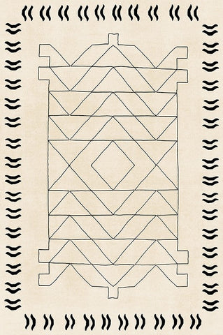 Modern Rugs for Dining Room, Mid Century Modern Rugs Next to Bed, Soft Contemporary Rugs for Bedroom, Cream Modern Carpets for Living Room-LargePaintingArt.com
