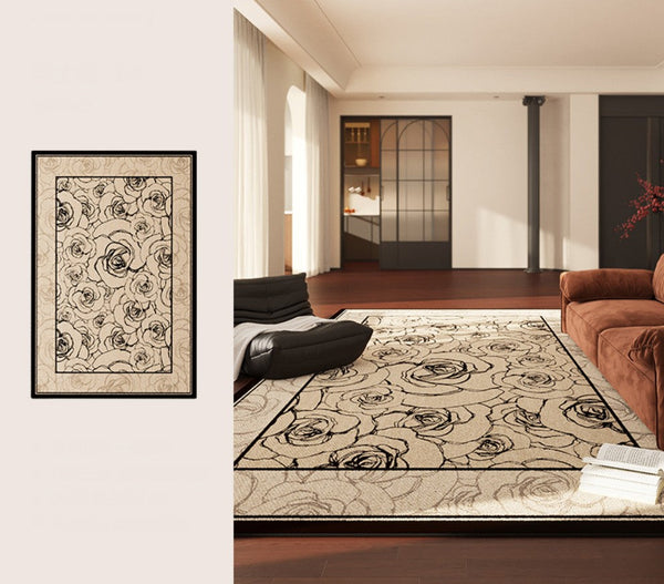 Simple Large Modern Rugs for Living Room, Abstract Modern Rugs for Bedroom, Contemporary Geometric Modern Rugs, Modern Rugs for Dining Room-LargePaintingArt.com