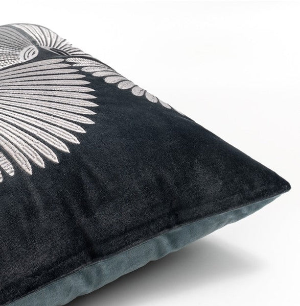 Abstract Feather Pattern Throw Pillows for Couch, Simple Modern Sofa Throw Pillows, Contemporary Throw Pillow for Living Room, Modern Square Pillows-LargePaintingArt.com