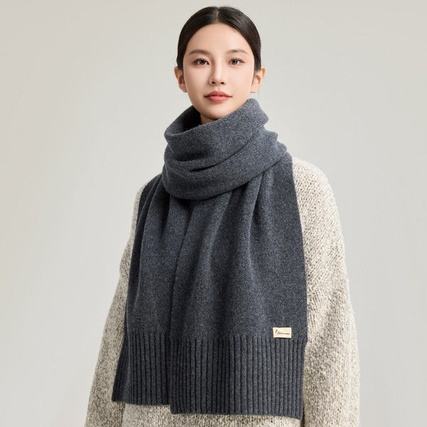 Casual Scarf for Women, Cold Weather Scarf, Fashion Designer Scarf, Red Winter Scarf, Modern Wool Scarf for Women, Soft Cashmere Scarf for Women-LargePaintingArt.com