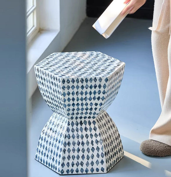 Contemporary Bedside Table, Small End Table, Modern Side Table, Bedside Small Side Table, Shell Small Sofa Side Table, Portable Casual Side Table, Creative Coffee Table, Contemporary Side Table-LargePaintingArt.com
