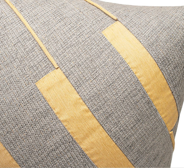 Grey Throw Pillow for Couch, Simple Modern Sofa Pillows, Grey Yellow Decorative Pillows, Modern Throw Pillows for Couch-LargePaintingArt.com