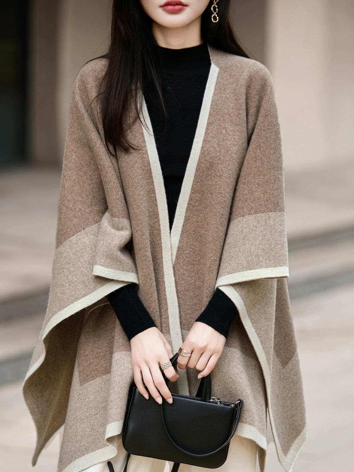 Camel Brown Wool Scarf, Soft Wool Scarf for women, Christmas Holiday Gift, Evening Wrap, Large Winter Shawl, Elegant Shawl, Warm Cape, Winter Scarves, Winter Shawl-LargePaintingArt.com