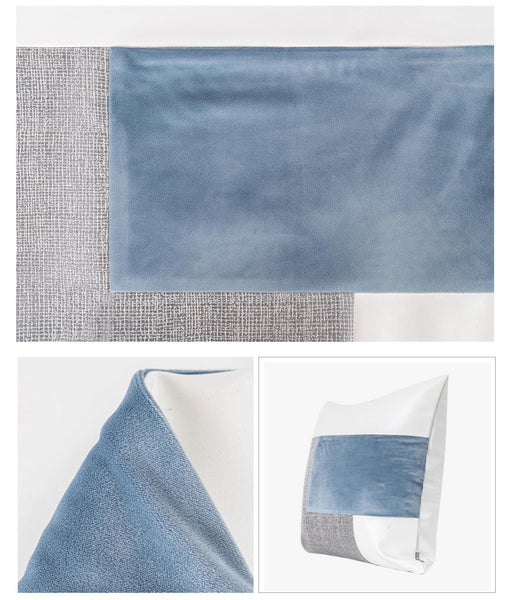 Sky Blue Abstract Contemporary Throw Pillow for Living Room, Modern Sofa Throw Pillows, Large Decorative Throw Pillows for Couch-LargePaintingArt.com