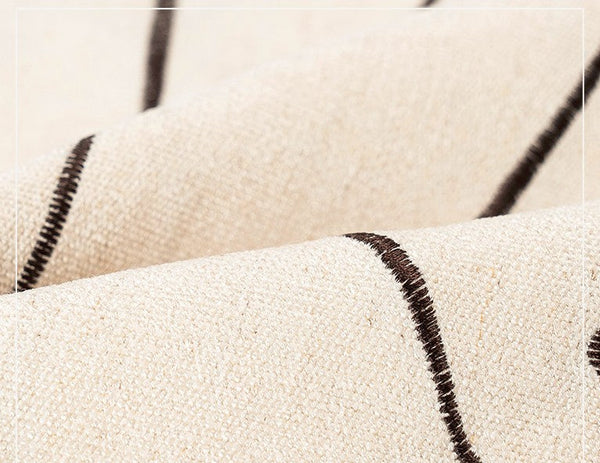 Geometric Square Modern Throw Pillows for Couch, Beige Decorative Throw Pillows, Large Contemporary Throw Pillow for Interior Design-LargePaintingArt.com