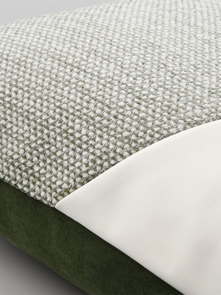 Green White Modern Pillows for Couch, Abstract Decorative Throw Pillows for Living Room, Large Modern Sofa Cushion, Decorative Pillow Covers-LargePaintingArt.com