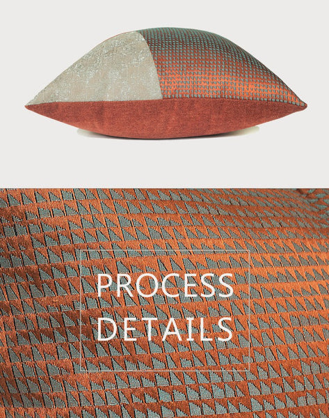 Large Modern Throw Pillows for Couch, Decorative Throw Pillow for Couch, Red Modern Sofa Pillows, Throw Pillows for Modern Living Room-LargePaintingArt.com