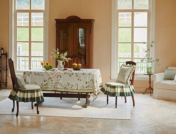 Extra Large Modern Rectangular Tablecloth for Dining Room Table, Ginkgo Leaves Table Covers, Square Tablecloth for Kitchen, Large Tablecloth for Round Table-LargePaintingArt.com