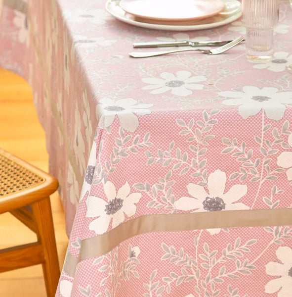 Kitchen Rectangular Table Covers, Square Tablecloth for Round Table, Modern Table Cloths for Dining Room, Farmhouse Cotton Table Cloth, Wedding Tablecloth-LargePaintingArt.com