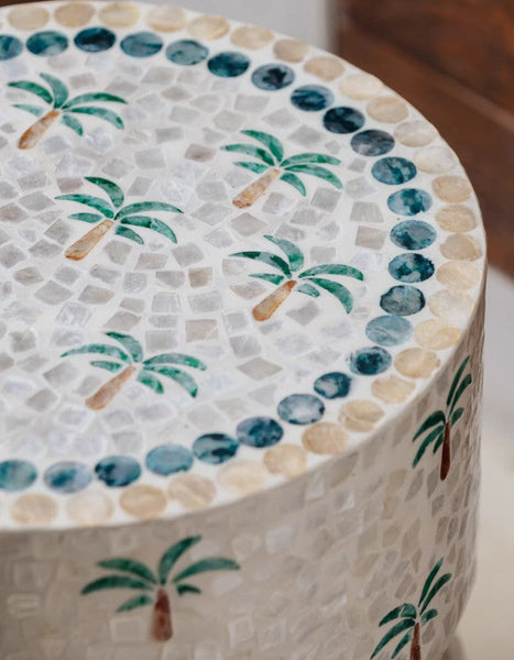 Contemporary Bedside Table, Bedside Small Side Table, Creative Coffee Table, Elegant Small End Table, Modern Side Table, Contemporary Side Table, Portable Casual Side Table, Shell Small Sofa Side Table-LargePaintingArt.com