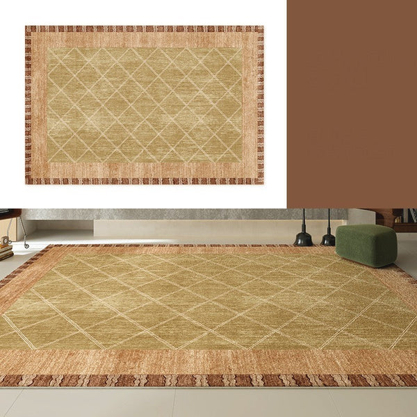 Modern Rugs for Living Room, Geometric Modern Rug Ideas for Living Room, Mid Century Contemporary Area Rugs-LargePaintingArt.com