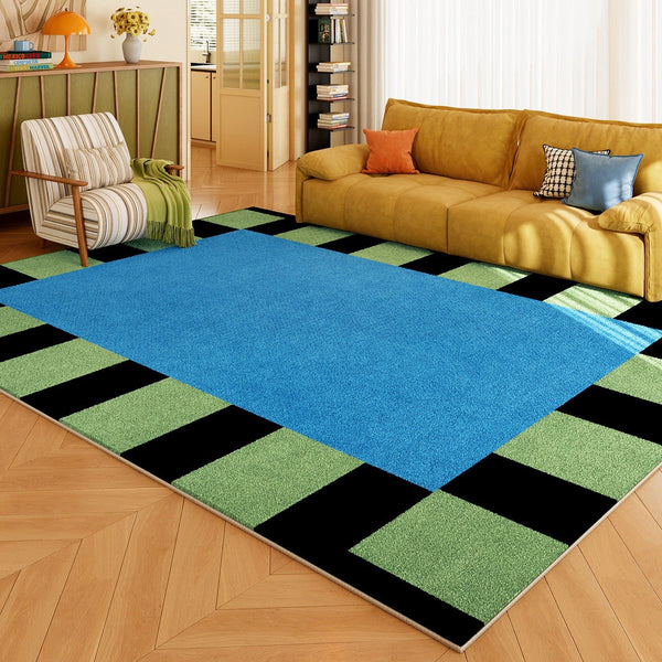 Mid Century Contemporary Rugs, Geometric Modern Rugs, Modern Living Room Rug Ideas, Colorful Area Rugs for Dining Room-LargePaintingArt.com