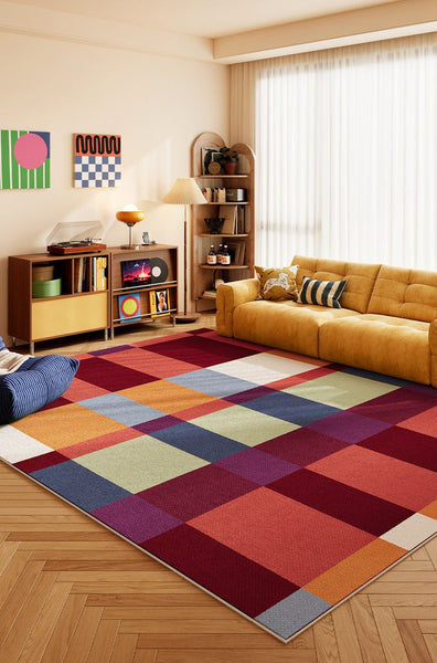 Abstract Modern Rugs, Colorful Contemporary Area Rugs, Modern Living Room Rug Ideas, Geometric Carpets for Living Room, Modern Carpets for Bedroom