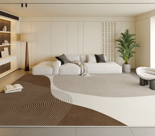 Large Geometric Rugs for Living Room, Abstract Modern Area Rugs for Bedroom, Contemporary Modern Rugs for Bedroom-LargePaintingArt.com