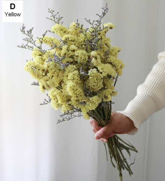 A Bunch Dried Myosotis Flowers with Limoniums, Dried Flowers, Flower Bunches, Dried Floral-LargePaintingArt.com
