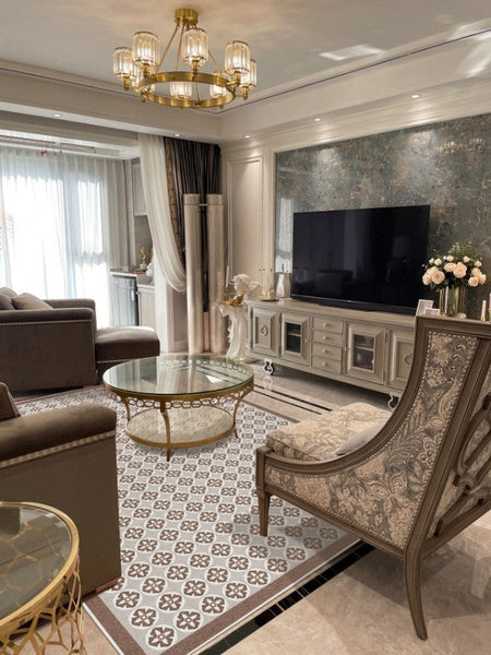Mid Century Contemporary Modern Rugs for Living Room, Modern Rug Placement Ideas for Dining Room, Large Modern Rugs for Bedroom-LargePaintingArt.com