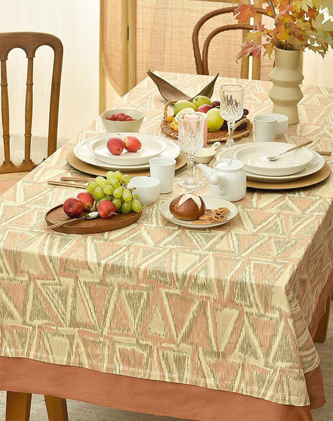 Extra Large Rectangle Tablecloth for Dining Room Table, Geometric Modern Table Covers for Kitchen, Country Farmhouse Tablecloths for Oval Table-LargePaintingArt.com