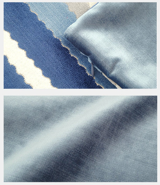 Contemporary Square Modern Throw Pillows for Couch, Large Abstract Blue Decorative Throw Pillows, Simple Throw Pillow for Interior Design, Modern Sofa Pillows-LargePaintingArt.com