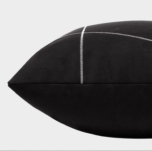 Abstract Decorative Throw Pillows for Living Room, Black Modern Pillows for Couch, Large Modern Sofa Pillow Cases, Decorative Pillow Covers-LargePaintingArt.com
