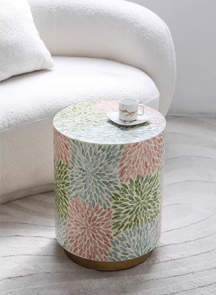 Unique Small End Table, Contemporary Small Sofa Side Table, Portable Casual Side Table, Creative Coffee Table, Shell Small Side Table-LargePaintingArt.com