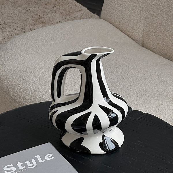 Porcelain Bud Vases, Handmade Water Holding Flower Vases, Modern Ceramic Flower Vases, Small Flower Vases on Table-LargePaintingArt.com