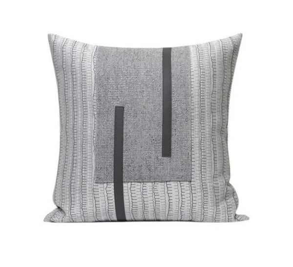 Gray Modern Simple Throw Pillows for Living Room, Decorative Modern Sofa Pillows, Modern Throw Pillows for Couch, Large Simple Modern Pillows-LargePaintingArt.com