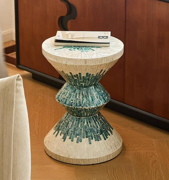 Modern Side Table, Shell Small Sofa Side Table, Contemporary Bedside Table, Bedside Small Side Table, Small End Table, Portable Casual Side Table, Creative Coffee Table, Contemporary Side Table-LargePaintingArt.com