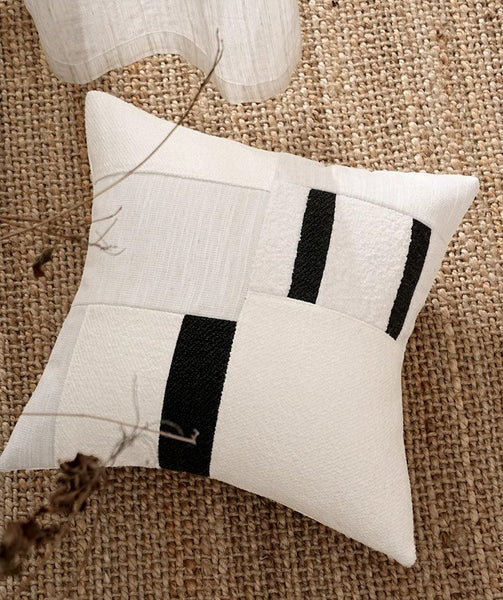 Square Modern Throw Pillows for Couch, Contemporary Modern Sofa Pillows, Decorative Throw Pillows for Bedroom, Large Throw Pillow for Interior Design-LargePaintingArt.com