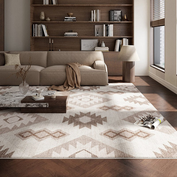 Bedroom Modern Rugs, Large Modern Rugs for Living Room, Dining Room Geometric Modern Rugs, Contemporary Modern Rugs under Coffee Table-LargePaintingArt.com