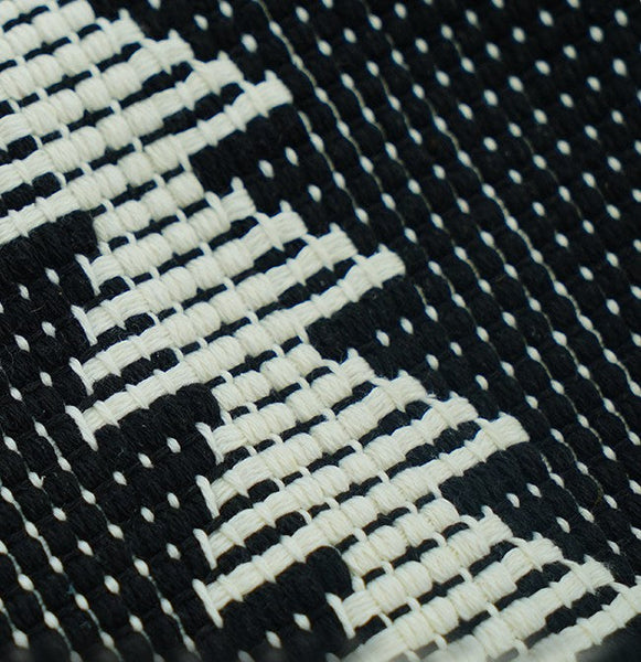 Large Modern Sofa Pillow Covers, Black and White Pattern Contemporary Square Modern Throw Pillows for Couch, Simple Throw Pillow for Interior Design-LargePaintingArt.com