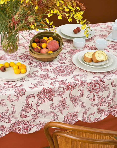Extra Large Rectangle Tablecloth for Dining Room Table, Country Farmhouse Tablecloth, Flowers Pattern Rustic Table Covers for Kitchen, Square Tablecloth for Round Table-LargePaintingArt.com