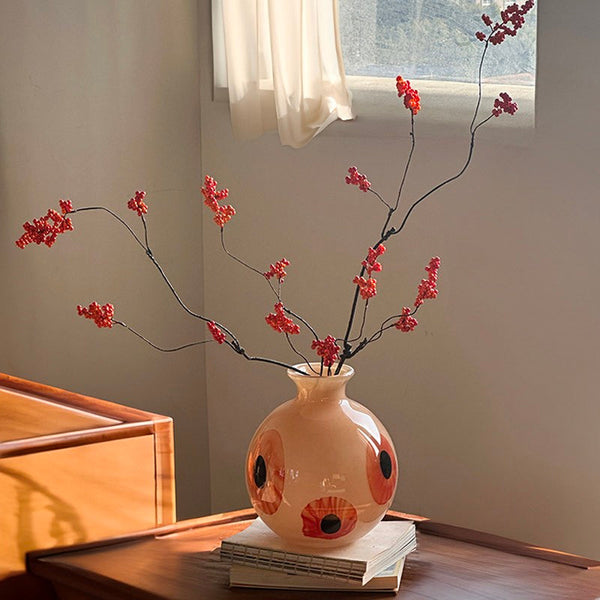 Unique Modern Vases for Flowers, Flower Vases on Table, Glass Bud Vases, Handmade Vintage Glass Flower Vases-LargePaintingArt.com