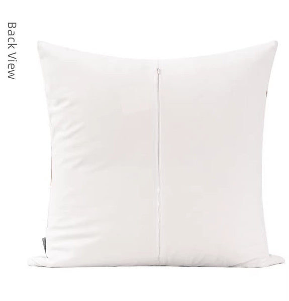 Modern Sofa Throw Pillows, Large Decorative Throw Pillows for Couch, White Abstract Contemporary Throw Pillow for Living Room-LargePaintingArt.com