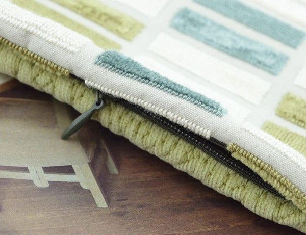 Modern Throw Pillows, Green Modern Sofa Pillows, Large Square Pillows, Decorative Pillows for Couch, Decorative Throw Pillows for Living Room Couch-LargePaintingArt.com