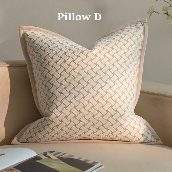 Modern Decorative Pillow Cover, Decorative Throw Pillows for Living Room, Decorative Pillow Arrangement Ideas for Couch, Modern Sofa Pillows-LargePaintingArt.com