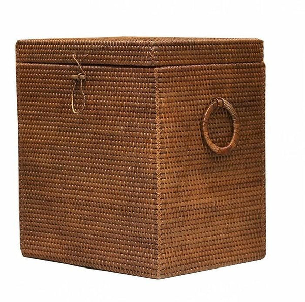 Large Rectangular Storage Baskets, Storage Baskets for Bathroom, Rattan Storage Baskets, Storage Basket with Lid, Storage Baskets for Clothes-LargePaintingArt.com