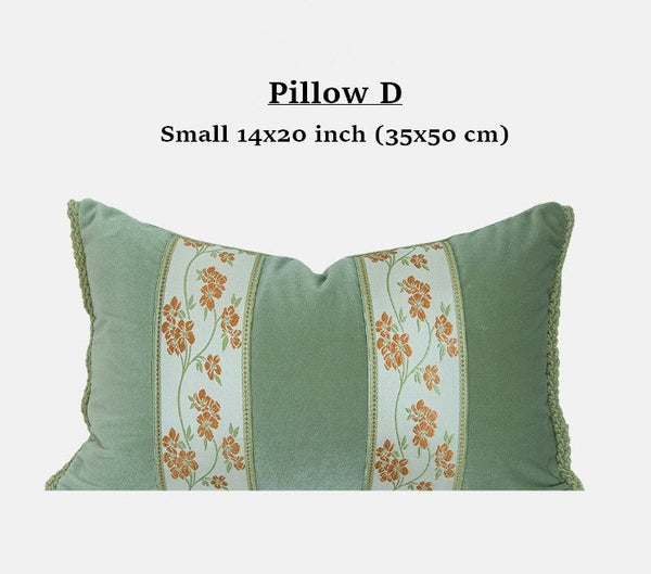 Living Room Decorative Pillows, Modern Decorative Cushions, Decorative Pillows for Bed, Decorative Pillow Arrangement Ideas for Interior Design, Embroidered Floral Bird Pattern Pillow Covers-LargePaintingArt.com